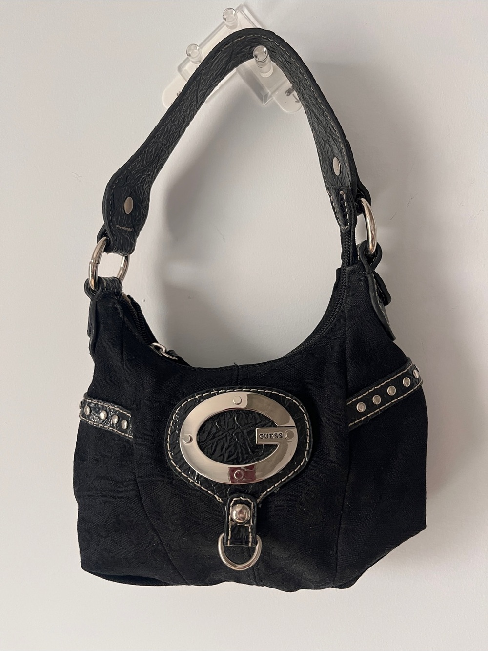 Vintage Y2K Guess Osaka Mini Shoulder Bag Studded & Silver Hardware